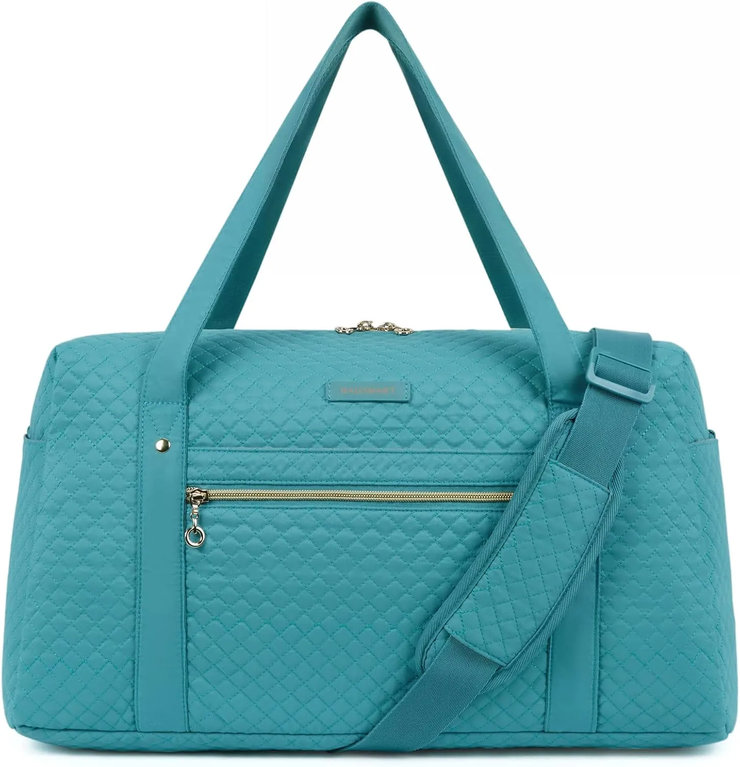 Travel Duffle Bag, BAGSMART 31L Quilted Weekender Overnight Bag for Women with Laptop Compartment, Large Carry On Airport Bag with Wet Pocket & Shoe Bag for Business Trips, Sports (Lake Blue)