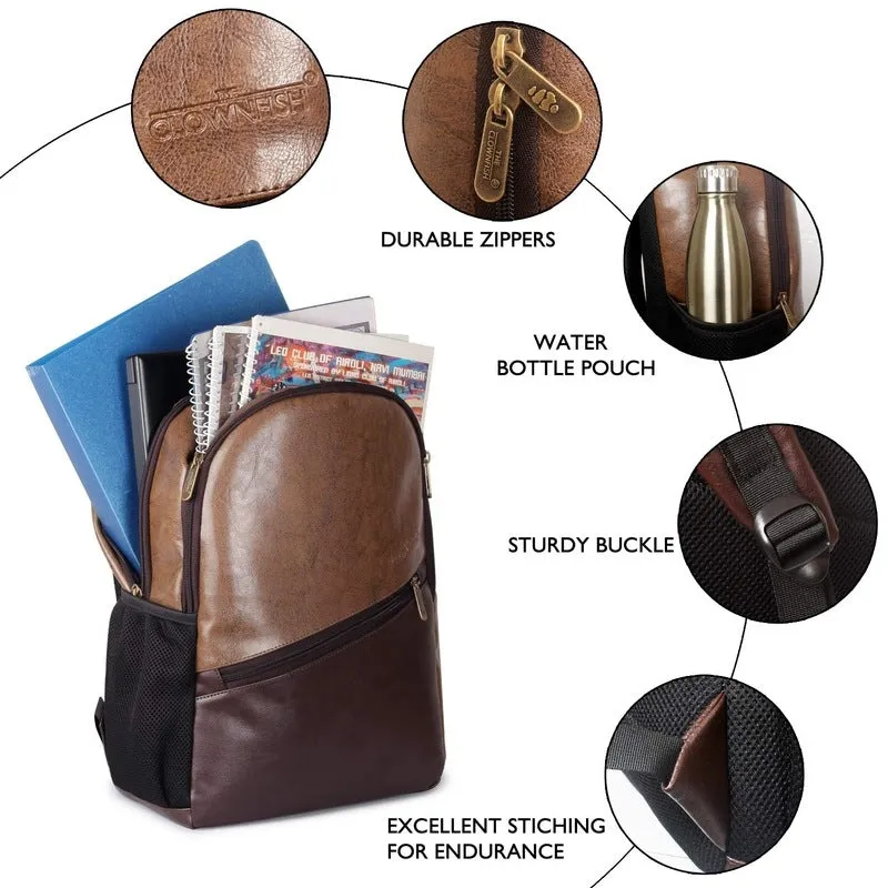 Travel Laptop Backpack - Spacious Compartments, USB Interface | 14 inch Laptops | Peanut Brown
