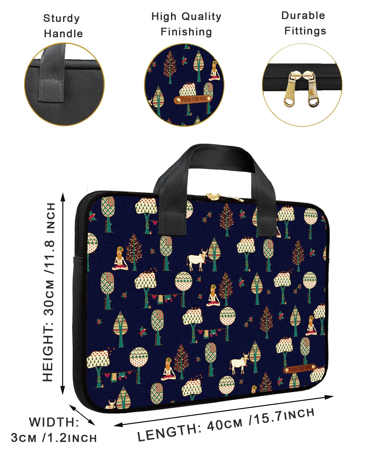Tree Laptop Sleeves Navy