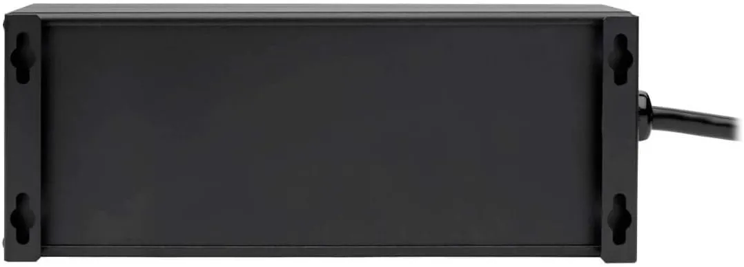 Tripp Lite Isobar 6 Outlet Surge Protector Power Strip with 2 USB Charging Ports,10ft Long Cord,Right-Angle Plug, Metal, 3840 Joules,Lifetime Limited Warranty & $50K Insurance (IBAR6ULTRAUSBB)Black
