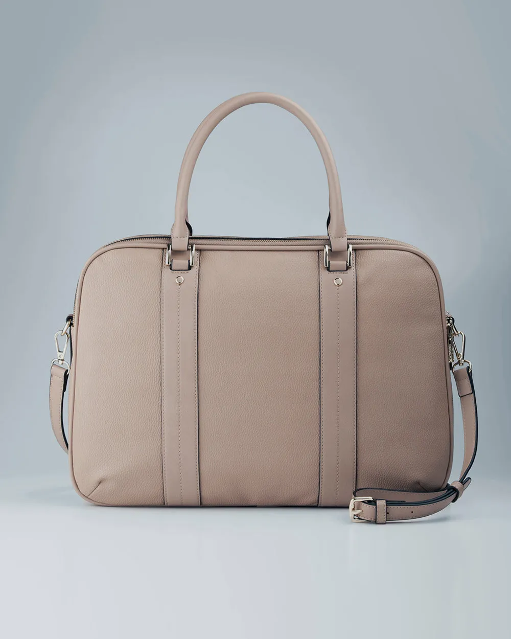 Trudi Double Zip Top Laptop Work Bag with Crossbody Strap
