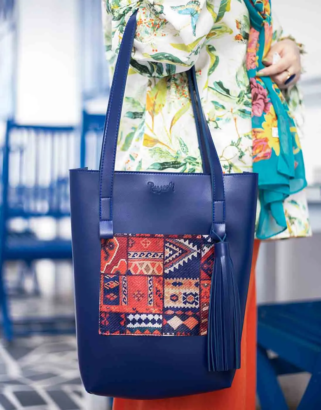 Turkish Colorblock Tote Bag
