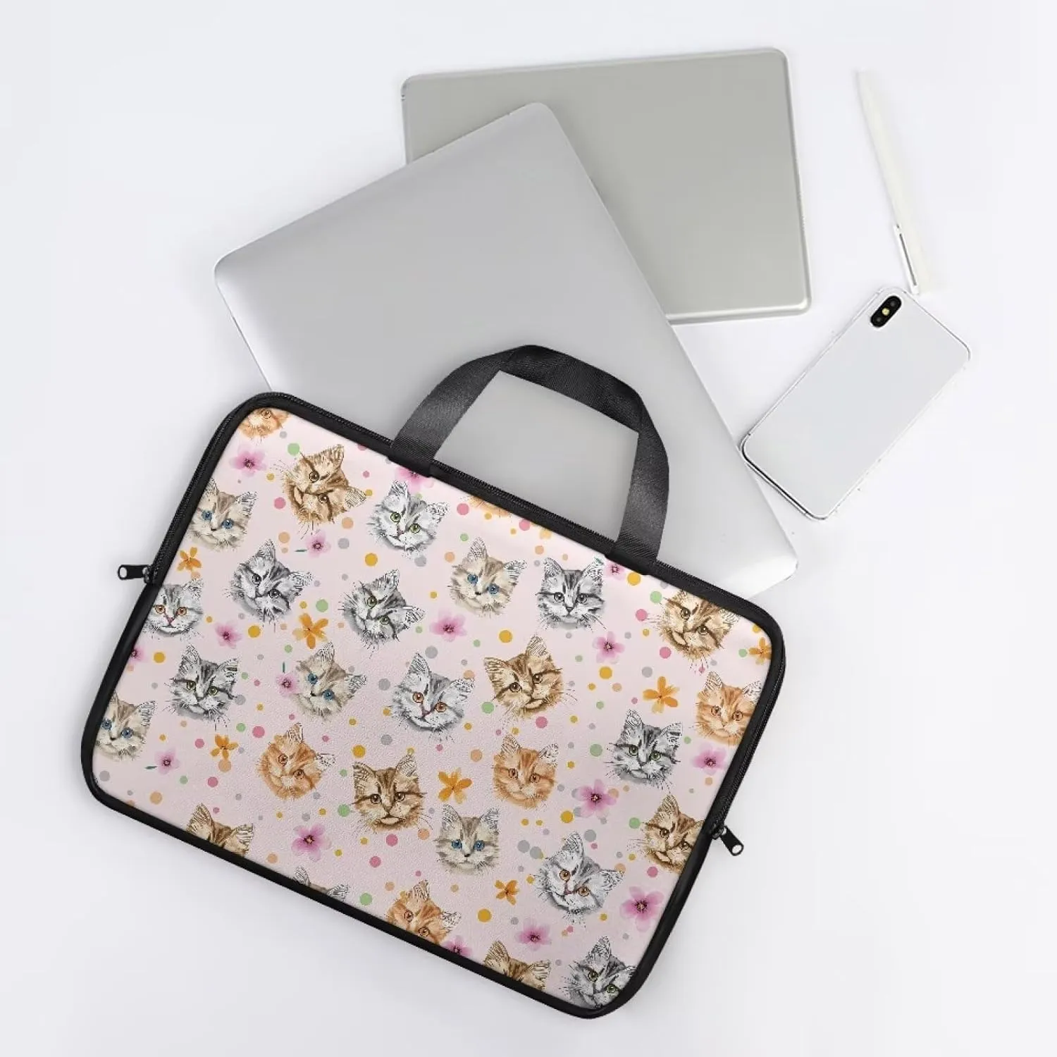Uasibuni Lightweight Laptop Travel Bag 17" Laptop Bag with Handle,PU Leather Laptop Messenger Bag 15.6"
