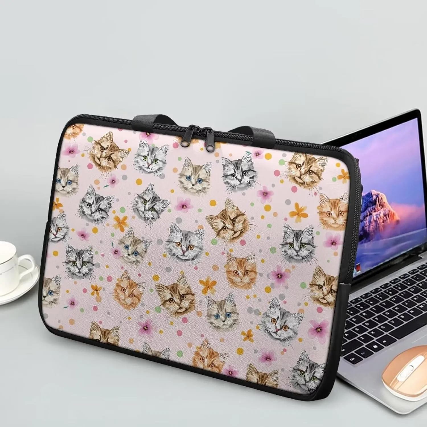 Uasibuni Lightweight Laptop Travel Bag 17" Laptop Bag with Handle,PU Leather Laptop Messenger Bag 15.6"