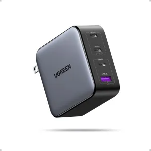 UGREEN 100W USB C Charger, Nexode 4-Port GaN Foldable Compact Fast Laptop Charger Power Adapter for MacBook Pro/Air, iPad Pro, iPhone 16 Pro, Galaxy S25/S24, Steam Deck, Google Pixelbook, and More