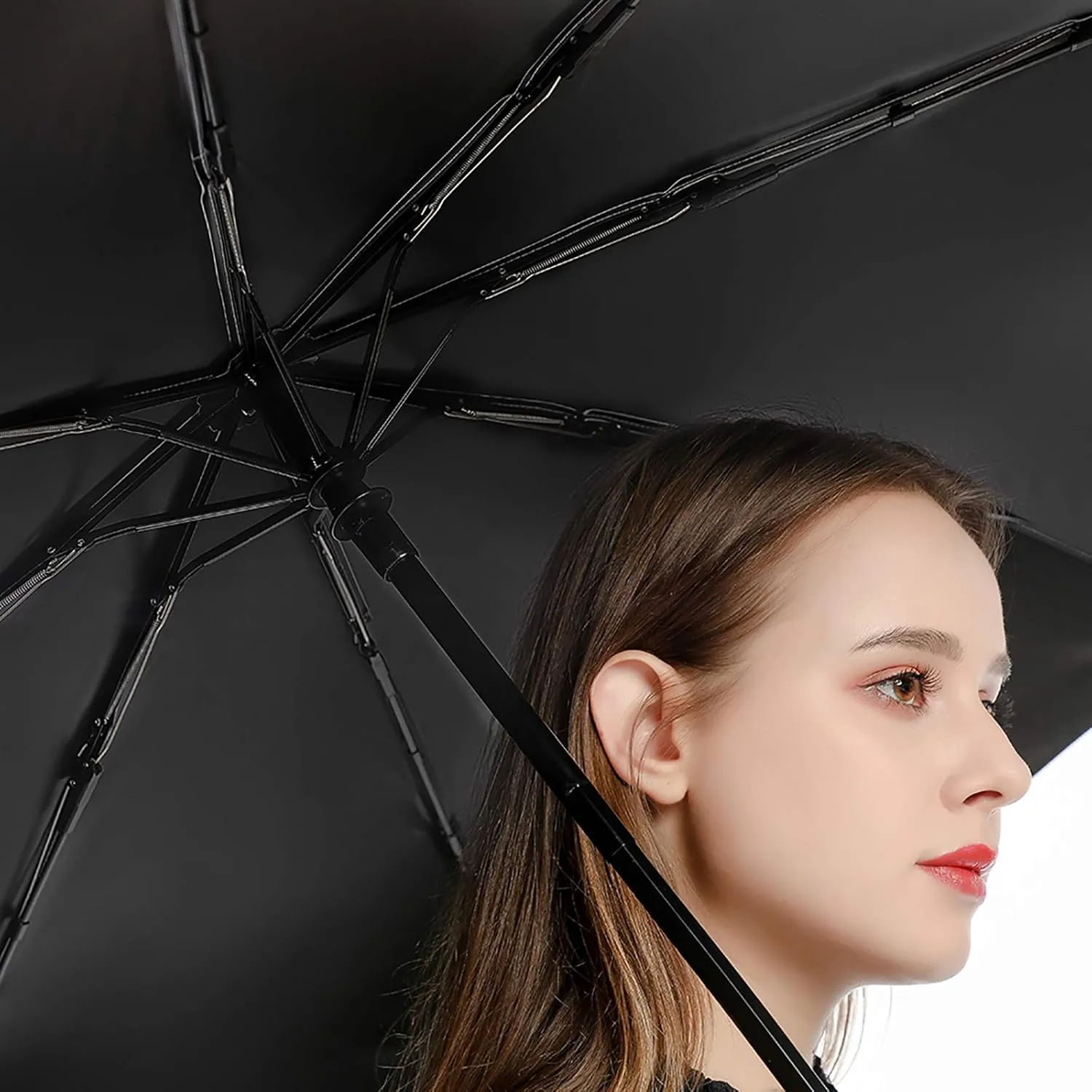 Umbrella Compact Folding Domestic Birds Geese Travel Umbrella Auto Open And Close for Windproof, Rainproof