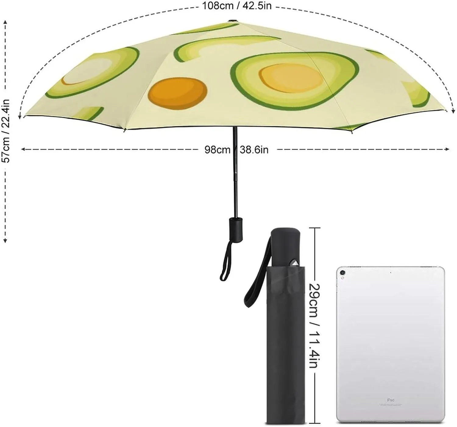 Umbrella Compact Folding Domestic Birds Geese Travel Umbrella Auto Open And Close for Windproof, Rainproof
