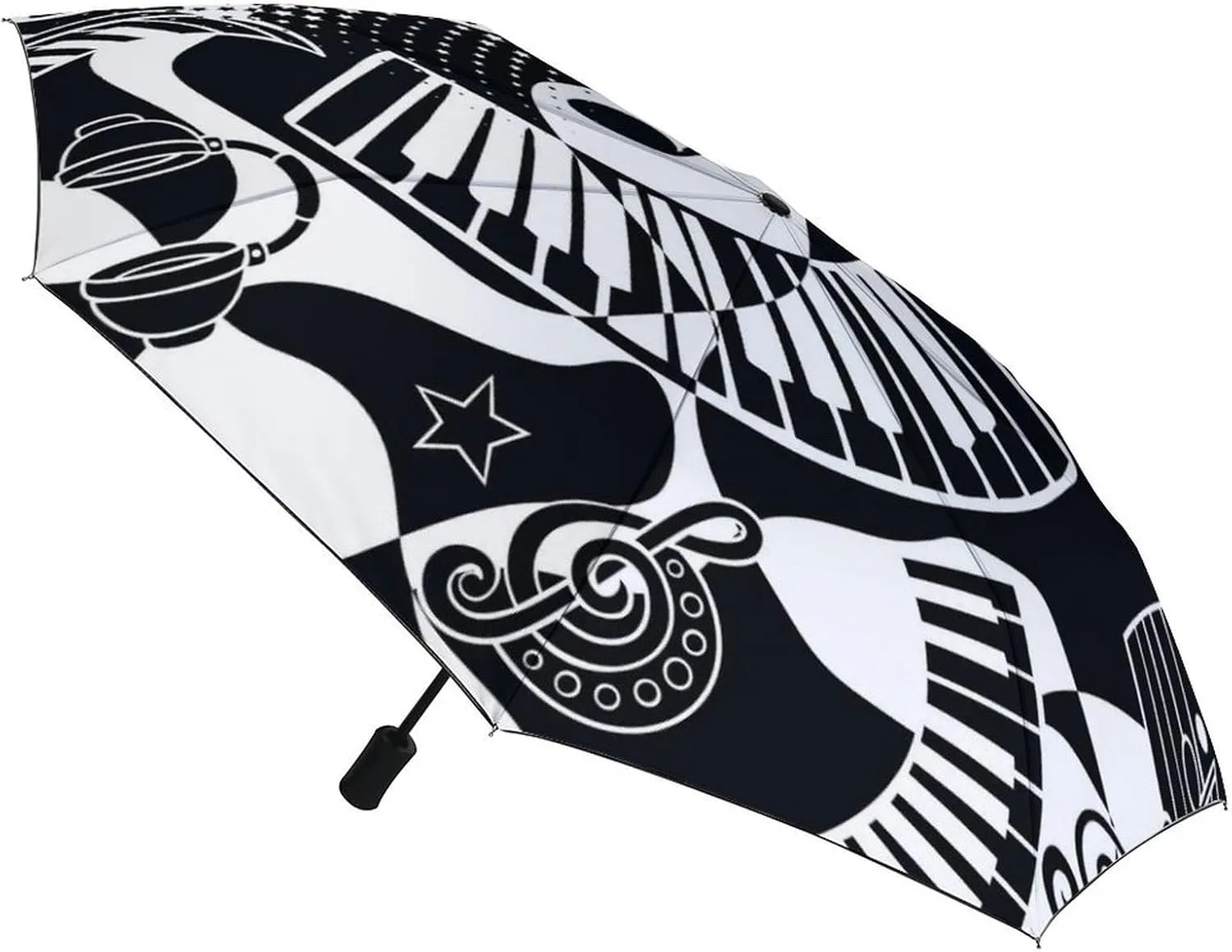 Umbrella Compact Folding Wooded Hunting Travel Umbrella Auto Open And Close for Windproof, Rainproof