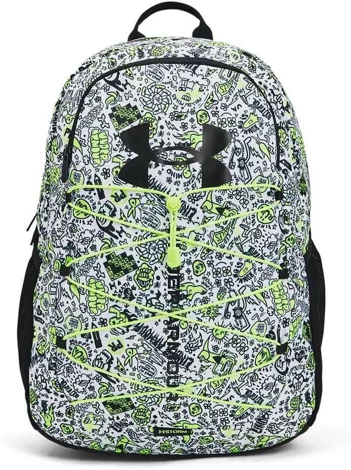 Under Armour Unisex-Adult Hustle Sport Backpack, (732) High Vis Yellow/Black/Metallic Black, One Size Fits All