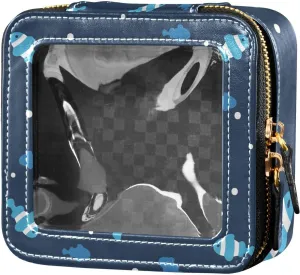 Undersea Anemone Fish Clear Cosmetic Bag, Small Makeup Bags with Zipper, Cute Cosmetic Bags Toiletry Bag for Women, Travel and Car Essentials