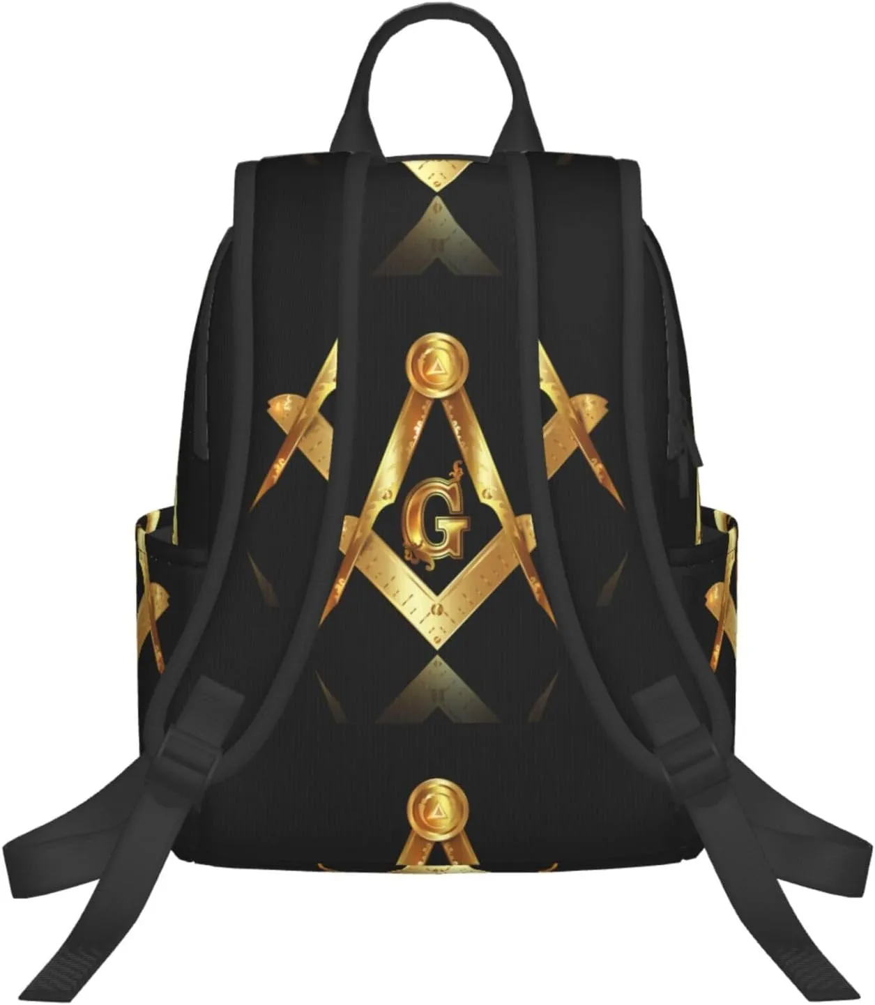 Unisex multi-function backpack casual daypacks beach bag daypack (for Gold Freemason Freemasonry Masonic)