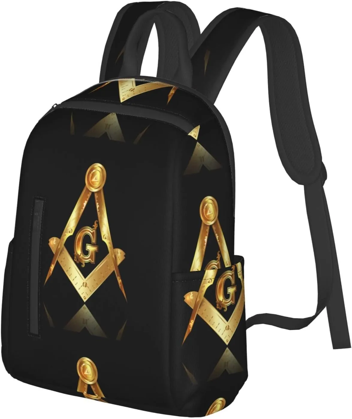 Unisex multi-function backpack casual daypacks beach bag daypack (for Gold Freemason Freemasonry Masonic)