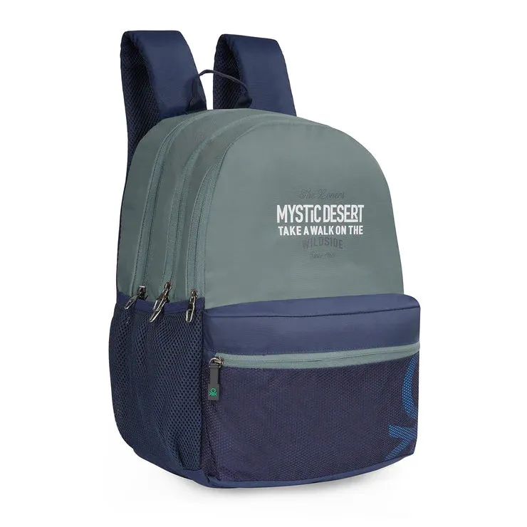 United Colors of Benetton Wilder Back to School Backpack Green Navy