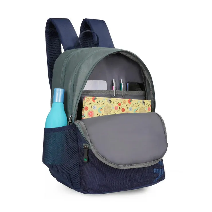 United Colors of Benetton Wilder Back to School Backpack Green Navy