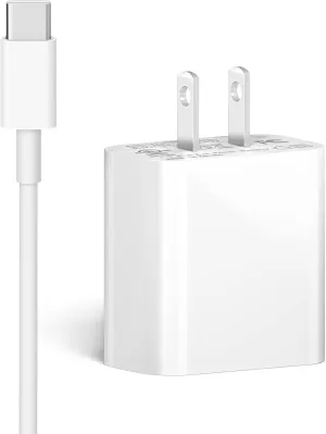 URBANX 30W USB-C Fast Charging Phone Charger Adapter, Designed for Fairphone 4 and Other USB-C Devices Comes with 6.6ft Extra Long USB-C to USB C Sync Charge Cable (2 Items)