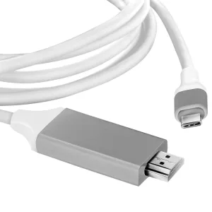 USB-C HDMI 4k HDMI Cable Compatible with Philips Georg Jensen TAJS50/00 for Home Office Extended Display Full 2160p@30Hz, 6Ft/1.8M Cable Thunderbolt 3/4