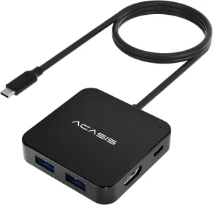 USB C Hub, Multi-Port USB Type-C Hub with 4K HDMI, Power Delivery 100 W | 3 USB 3.0 Port | 1 Type-C 3.0 Port | USB Splitter Adapter for MacBook, Mac mini, XPS, Laptop (2FT)