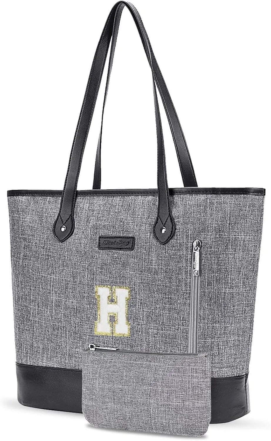 UTOTEBAG Laptop Tote Bag for Women 15.6 Inch Waterproof Leather Computer Work Bags Initial Business Briefcase Gifts for Women