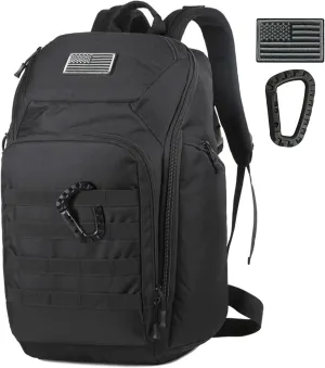 Valinov Tactical Backpack For Men 30L Military Molle Backpacks Army Assault Pack Daypack Hiking Rucksack Bug Out Bag (Black)