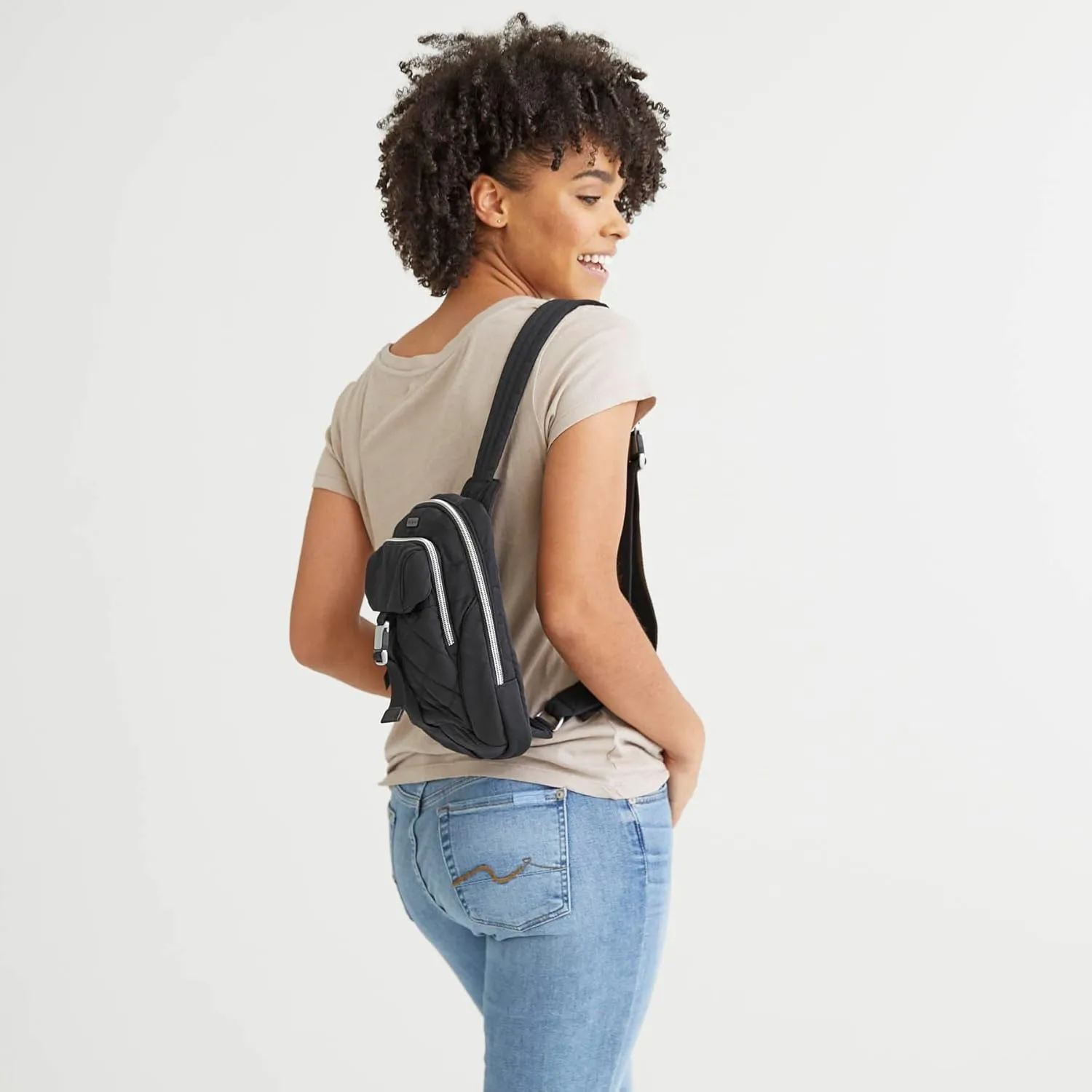 Vera Bradley Women's Performance Twill Utility Sling Backpack, Twilight Garden, One Size