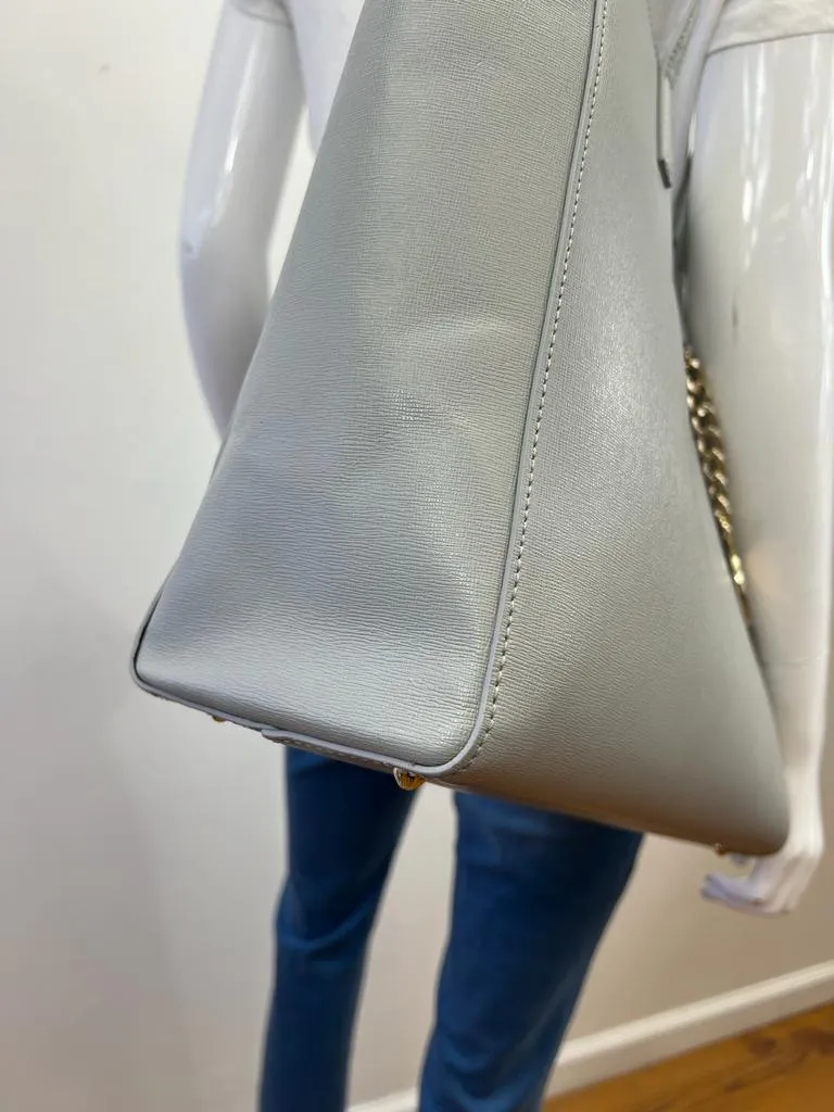VERSACE COLLECTION SAFFIANO LEATHER TOTE BAG