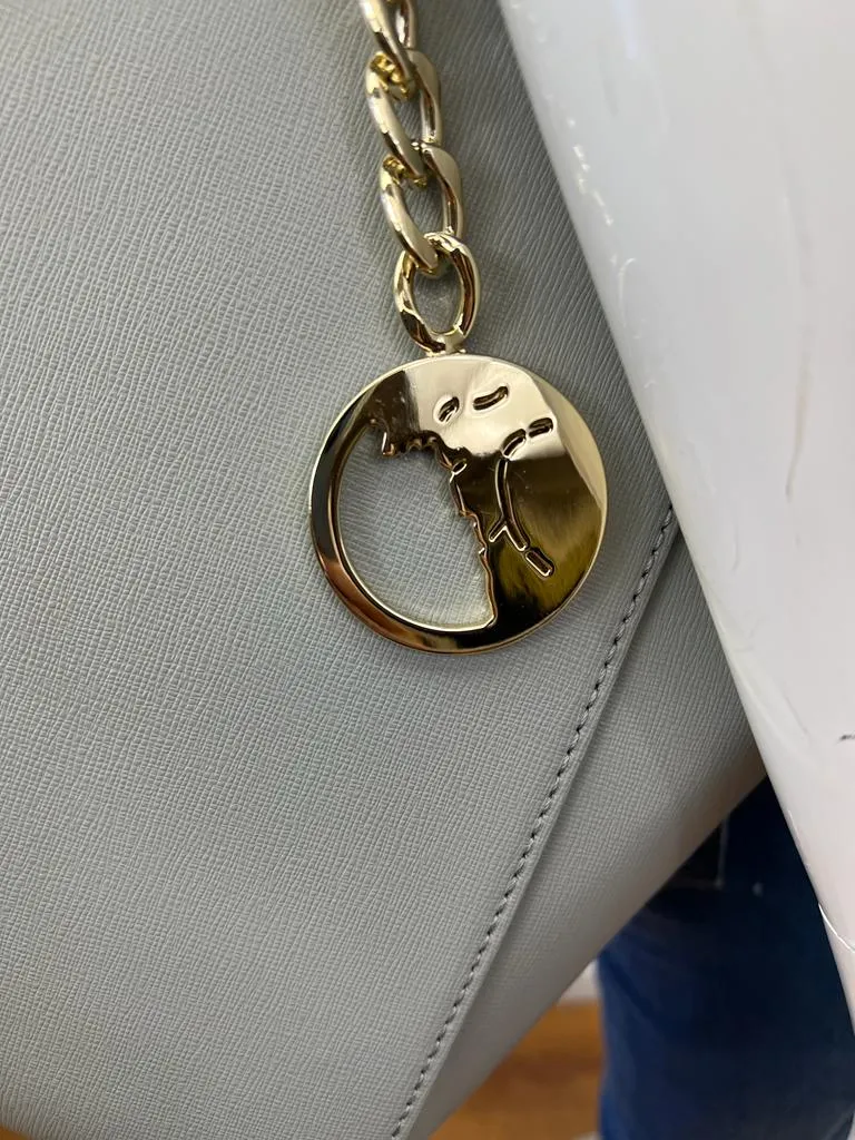 VERSACE COLLECTION SAFFIANO LEATHER TOTE BAG