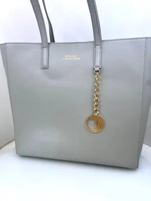 VERSACE COLLECTION SAFFIANO LEATHER TOTE BAG