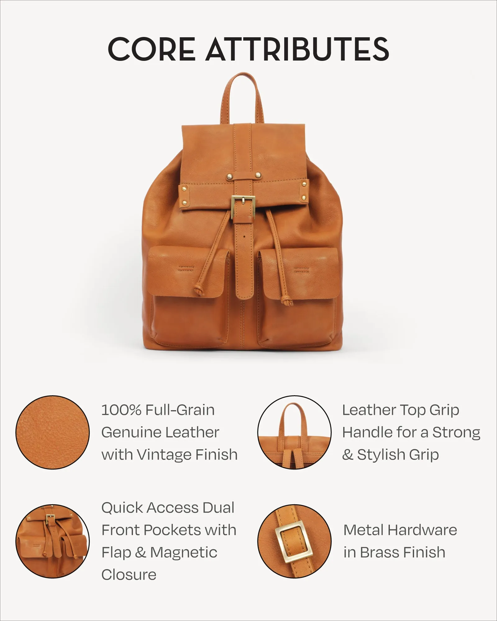 Vienna Backpack - Vintage Caramel