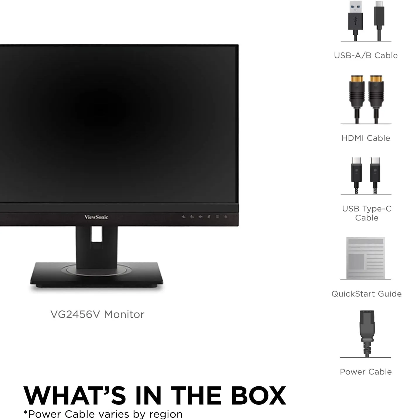 ViewSonic VG2456V 24 Inch 1080p Video Conference Monitor with Webcam, 2 Way Powered 90W USB C, Docking Built-in, Gigabit Ethernet RJ45, 40 Degree Tilt Ergonomics