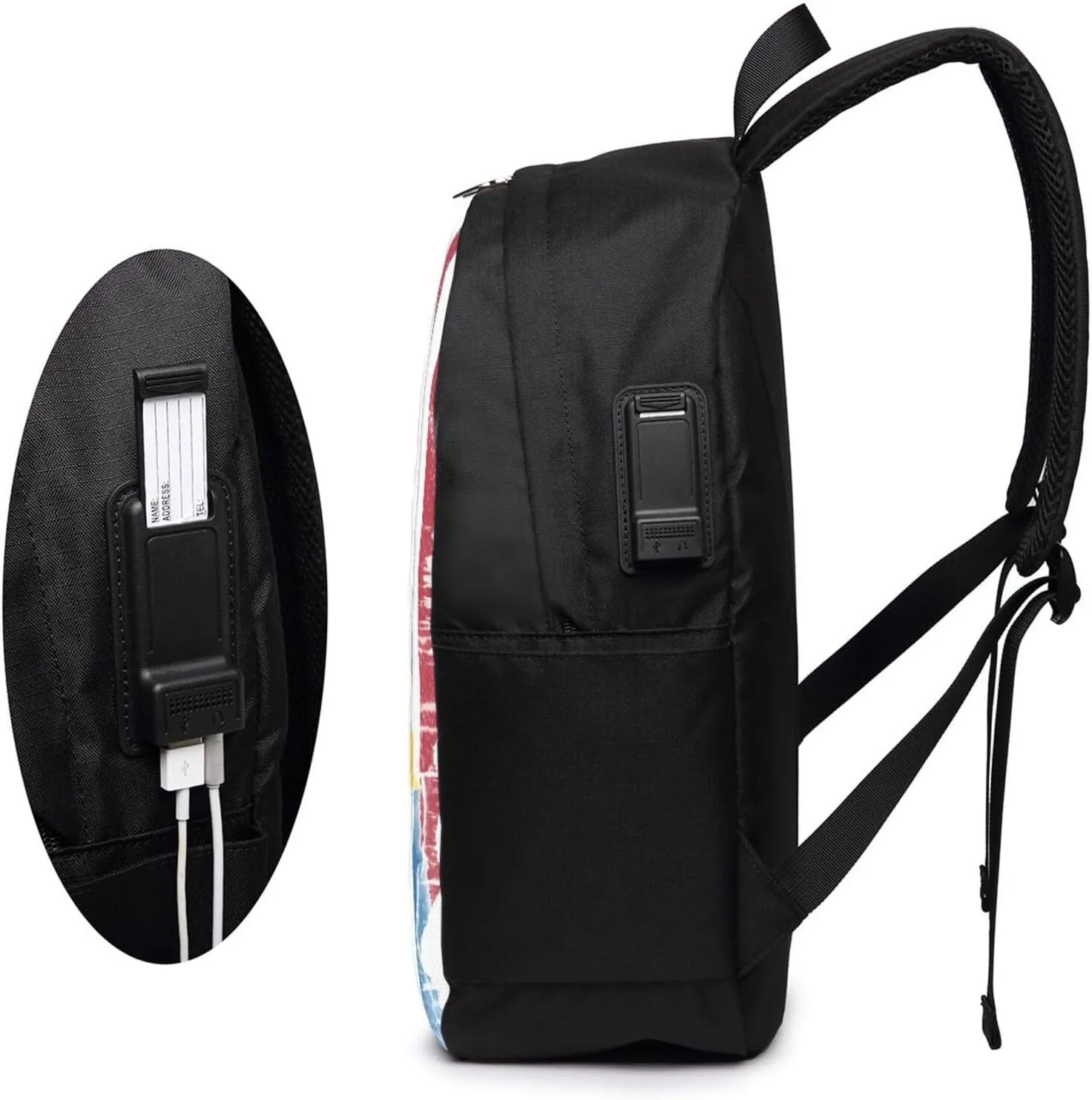 Vintage American Swedish Sweden Flag Laptop Backpacks Travel Backpack Casual Business Daypack Sport Rucksack Computer Bag Fits up to 17 Inch Notebook with USB Port