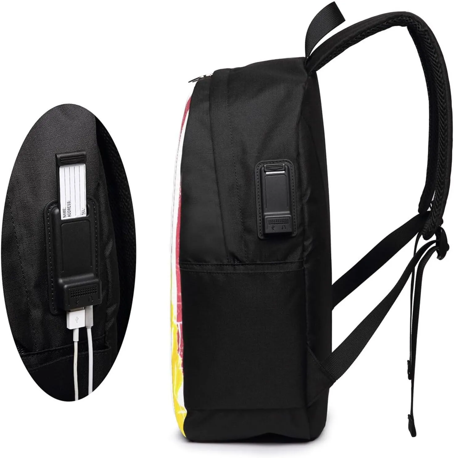 Vintage American Venezuelan Venezuela Flag Laptop Backpacks Travel Backpack Casual Business Daypack Sport Rucksack Computer Bag Fits up to 17 Inch Notebook with USB Port