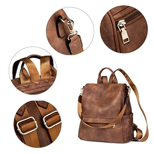 Vintage Leather Women's Backpack Purse