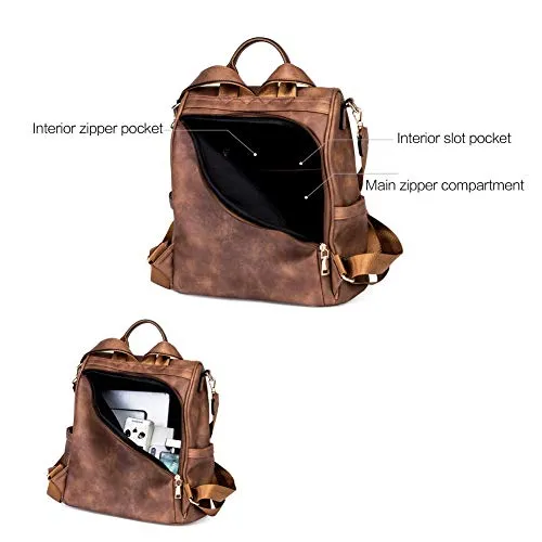 Vintage Leather Women's Backpack Purse