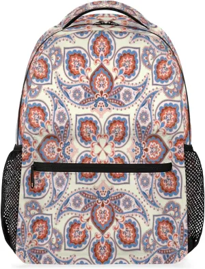Vintage Palace Mandala Travel Backpack for Men and Women, Casual Cute Laptop Backpack 16x11.4x8 in, Lightweight Camping Gym Work Daypack Travel Bag Outdoor Back Pack