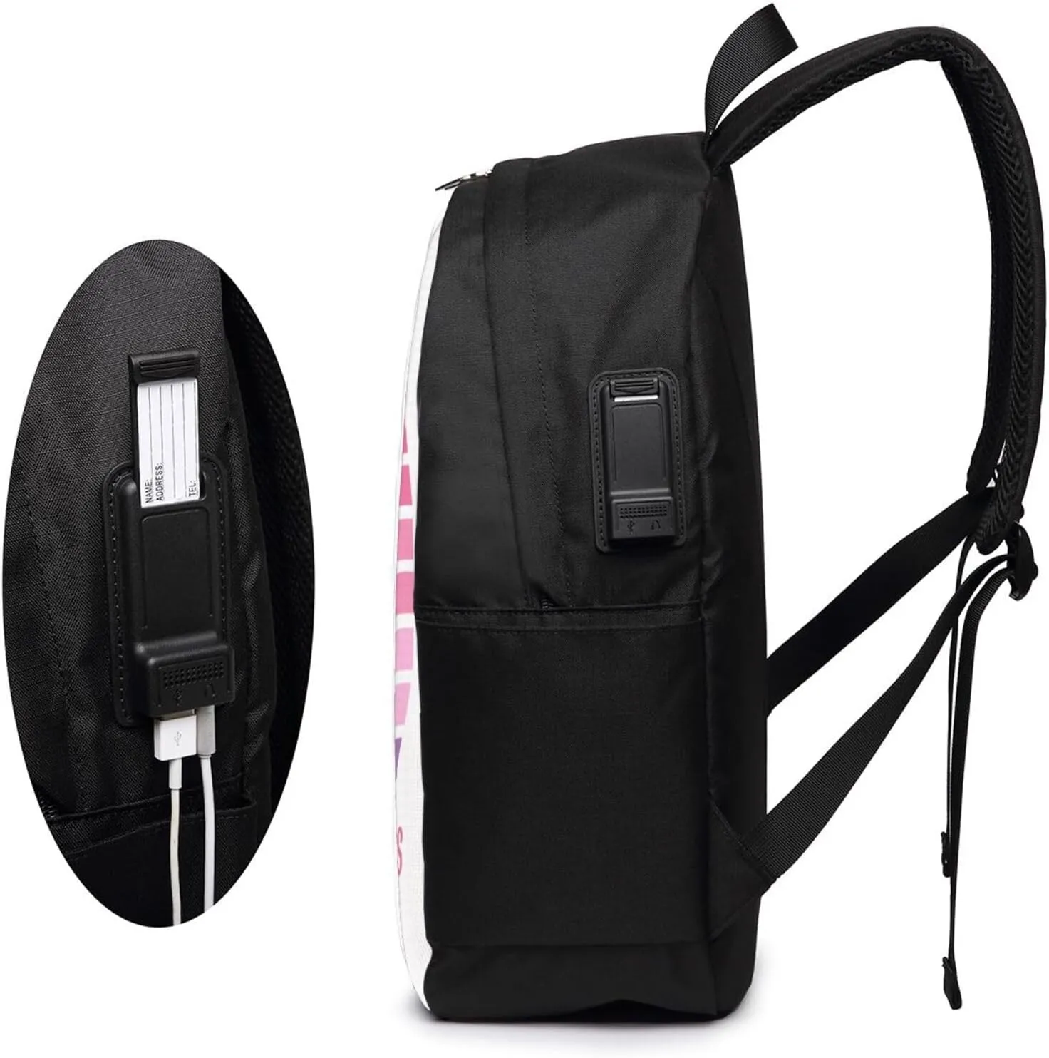 Vintage Turks Caicos Islands Flag Tropical Beach Laptop Backpacks Travel Backpack Casual Business Daypack Sport Rucksack Computer Bag Fits up to 17 Inch Notebook with USB Port