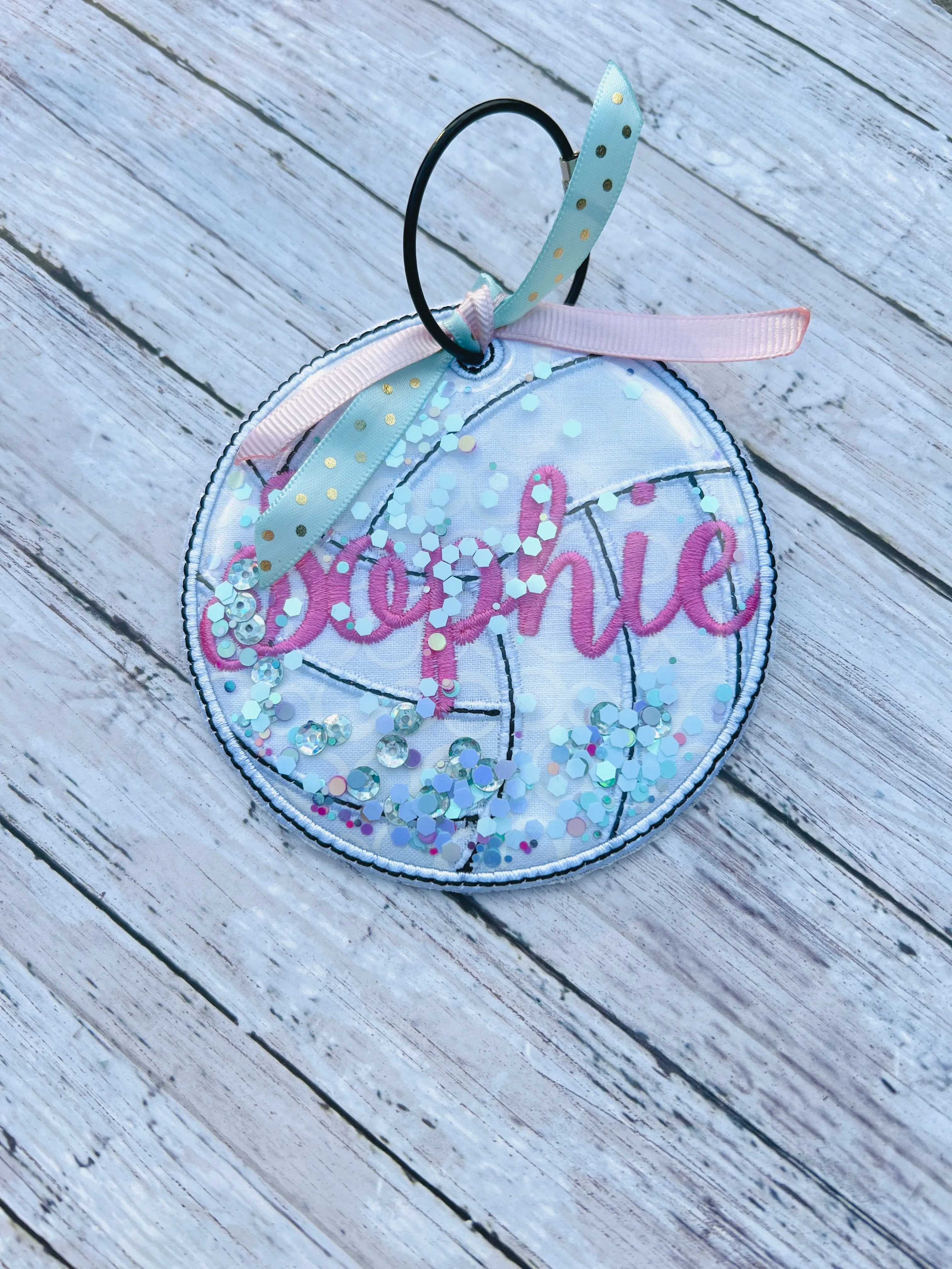 Volleyball Bag Tag Shaker