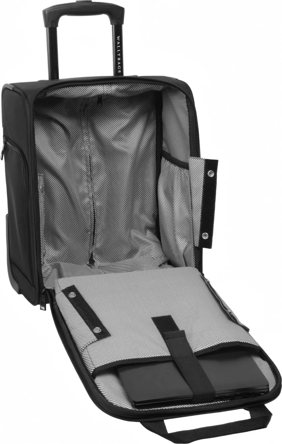 WallyBags Solutions 16” Underseat Bag with Padded Laptop and Electronics Pockets