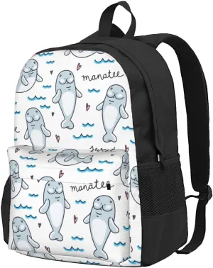 Walrus Animal Ocean Pattern Laptop Backpacks for Men Women Business Hiking Travel Work