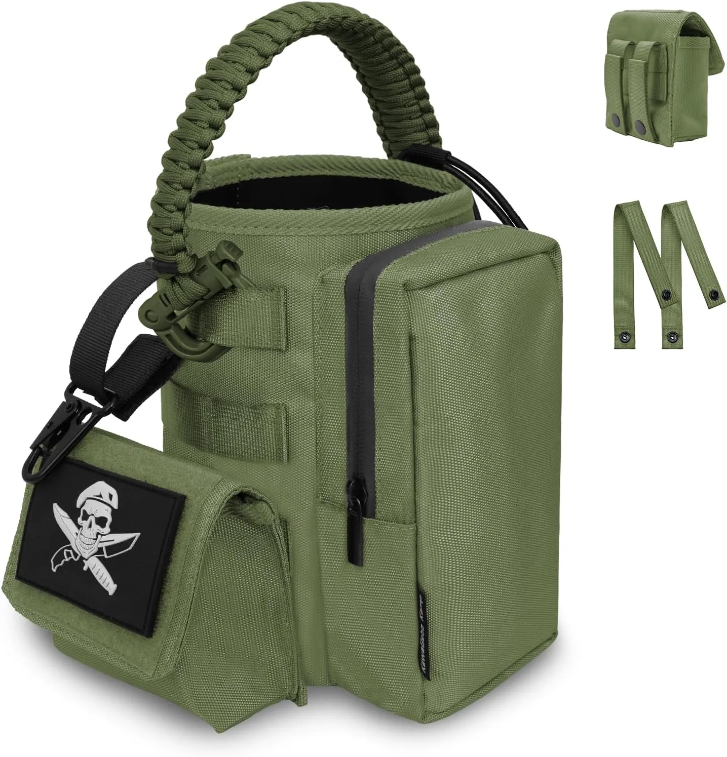 Water Bottle Holder Bag with Molle Strap - Water Bottle Carrier Pouch for Walking, Gym, Camping, Fishing, Hunting 32oz, 64oz, 128oz One Gallon Tactical Carrier Holder