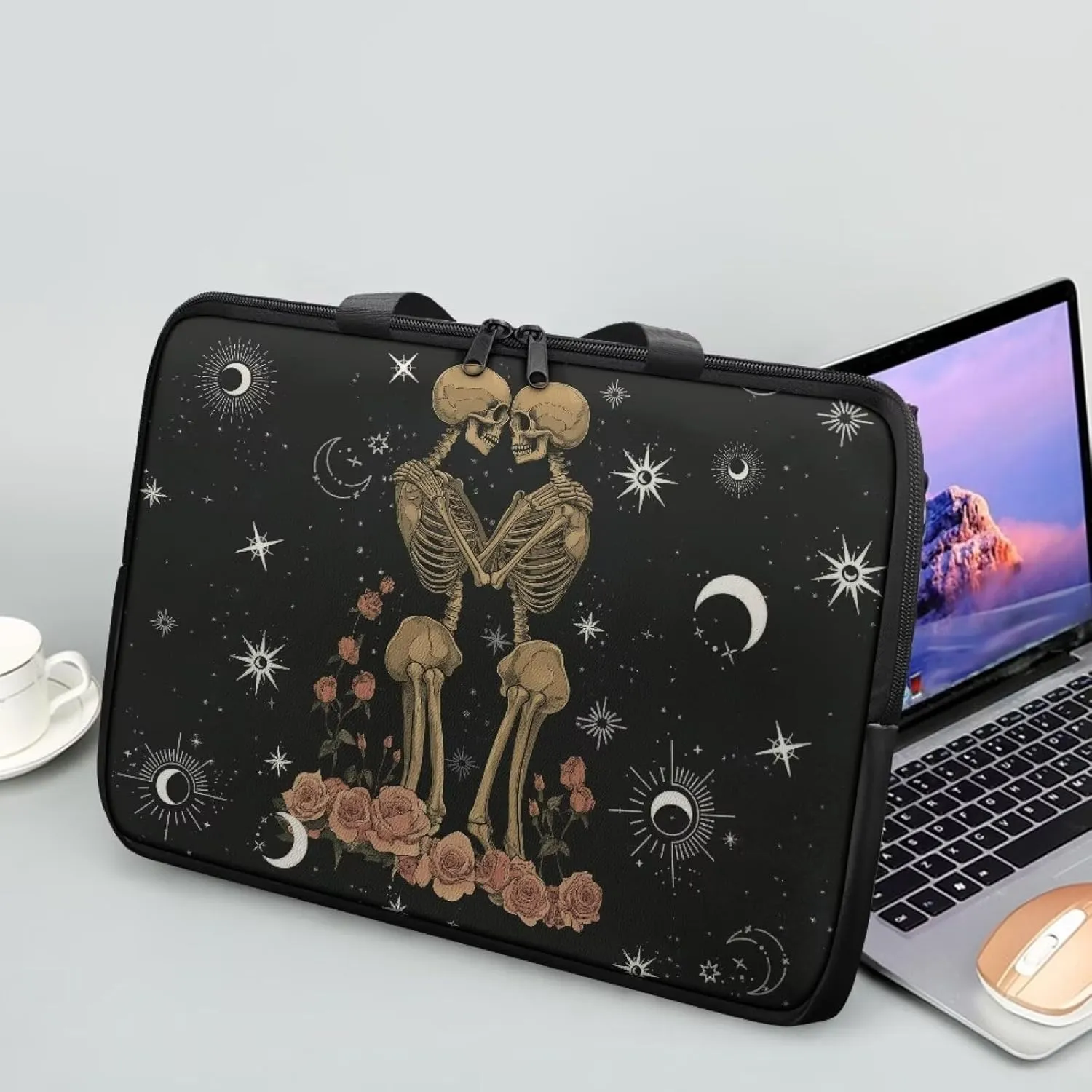 Water-Resistant Laptop Bag Leather Womens Laptop Carrying Case 10 12 13 15 17inch