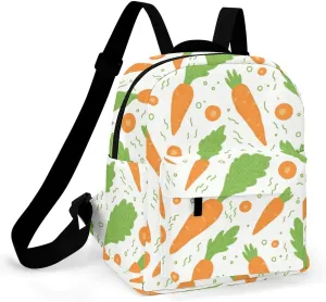 Watercolor Carrots Pattern Backpack Shoulders Bag Sports Backpack for Party Business Travel