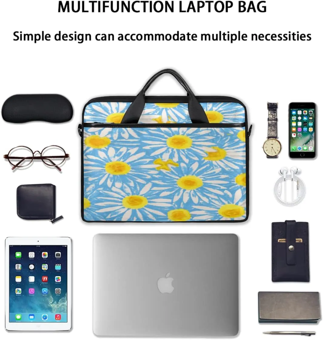 Watercolor Peacock Woman Laptop Shoulder Messenger Bag Waterproof Laptop Briefcase with Handle and Padded Strap Case Sleeve