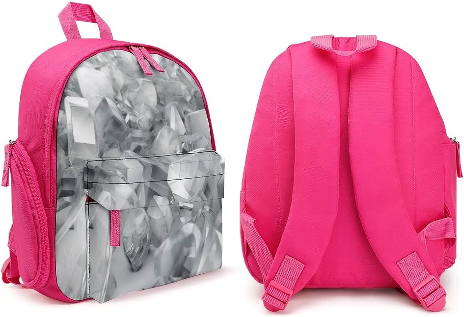 White And Silver Gray Travel Backpack Casual Bag Lightweight Hiking Backpacks for Business, Travelling, Hiking