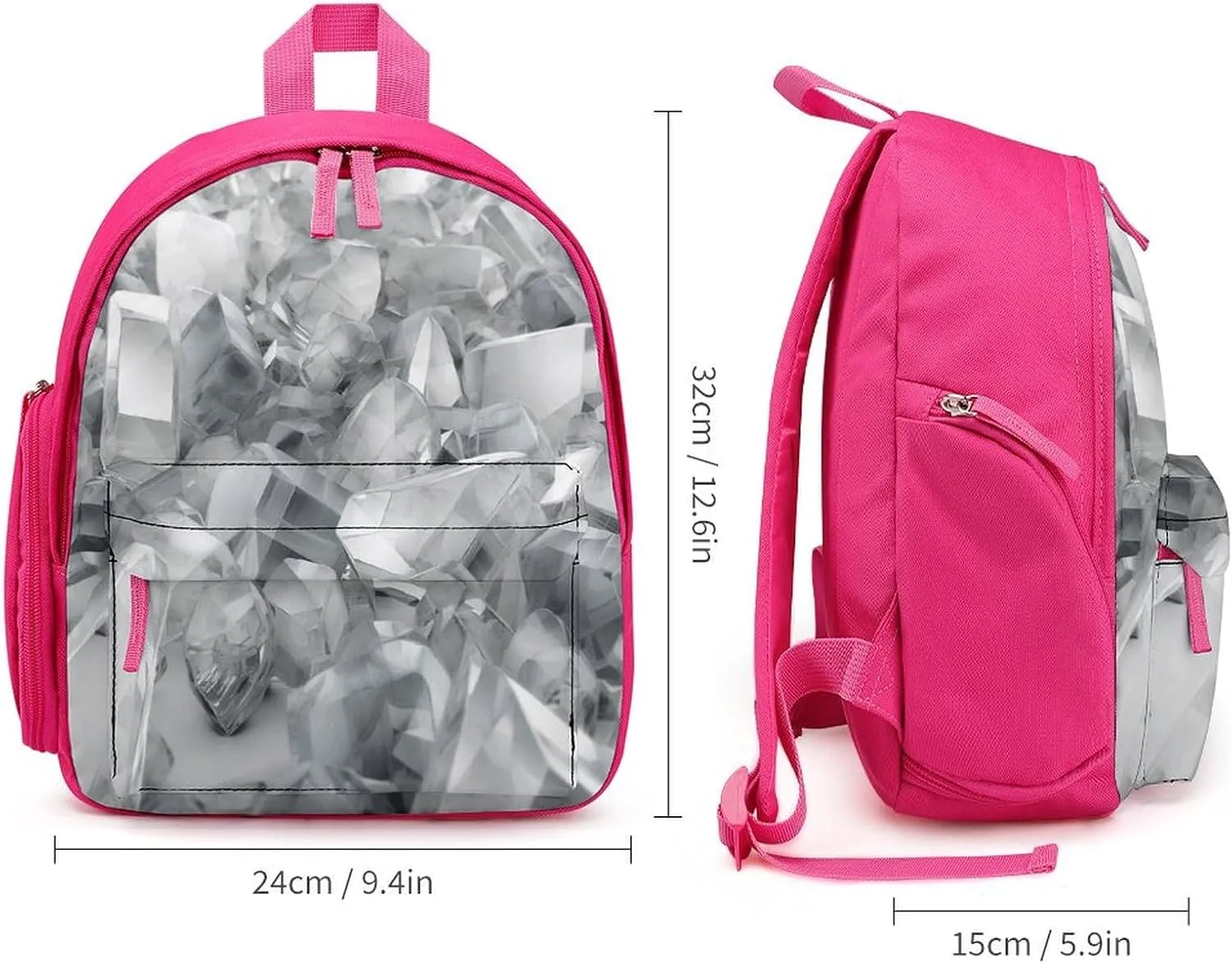 White And Silver Gray Travel Backpack Casual Bag Lightweight Hiking Backpacks for Business, Travelling, Hiking