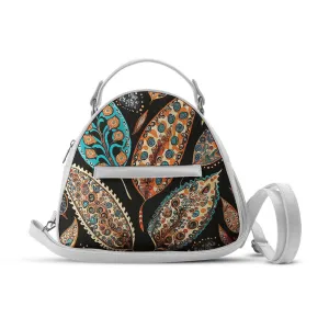 White Mini Voyage Backpack Flora
