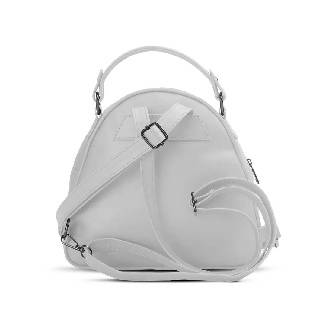 White Mini Voyage Backpack Flora