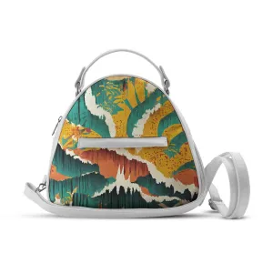 White Mini Voyage Backpack Texture