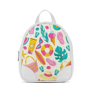 White O Mini Backpacks Beach Tools
