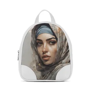 White O Mini Backpacks Woman With Veil
