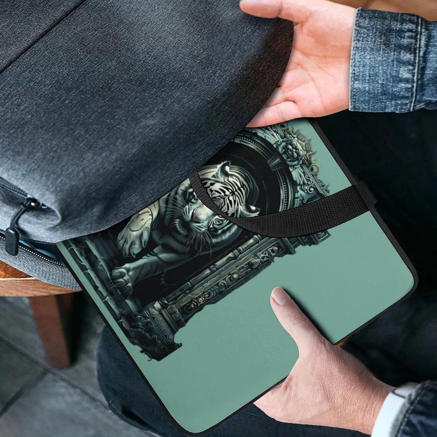 White Tiger Architecture Laptop Sleeve Bag Printed Protective Laptop Case Briefcase Handbag for 10/12/13/15/17 Inch